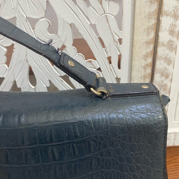 Kate Spade Navy Crocodile Embossed Crossbody Bag - Picture 8 of 9